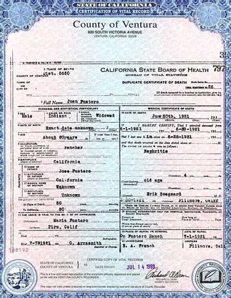 birth certificates california.